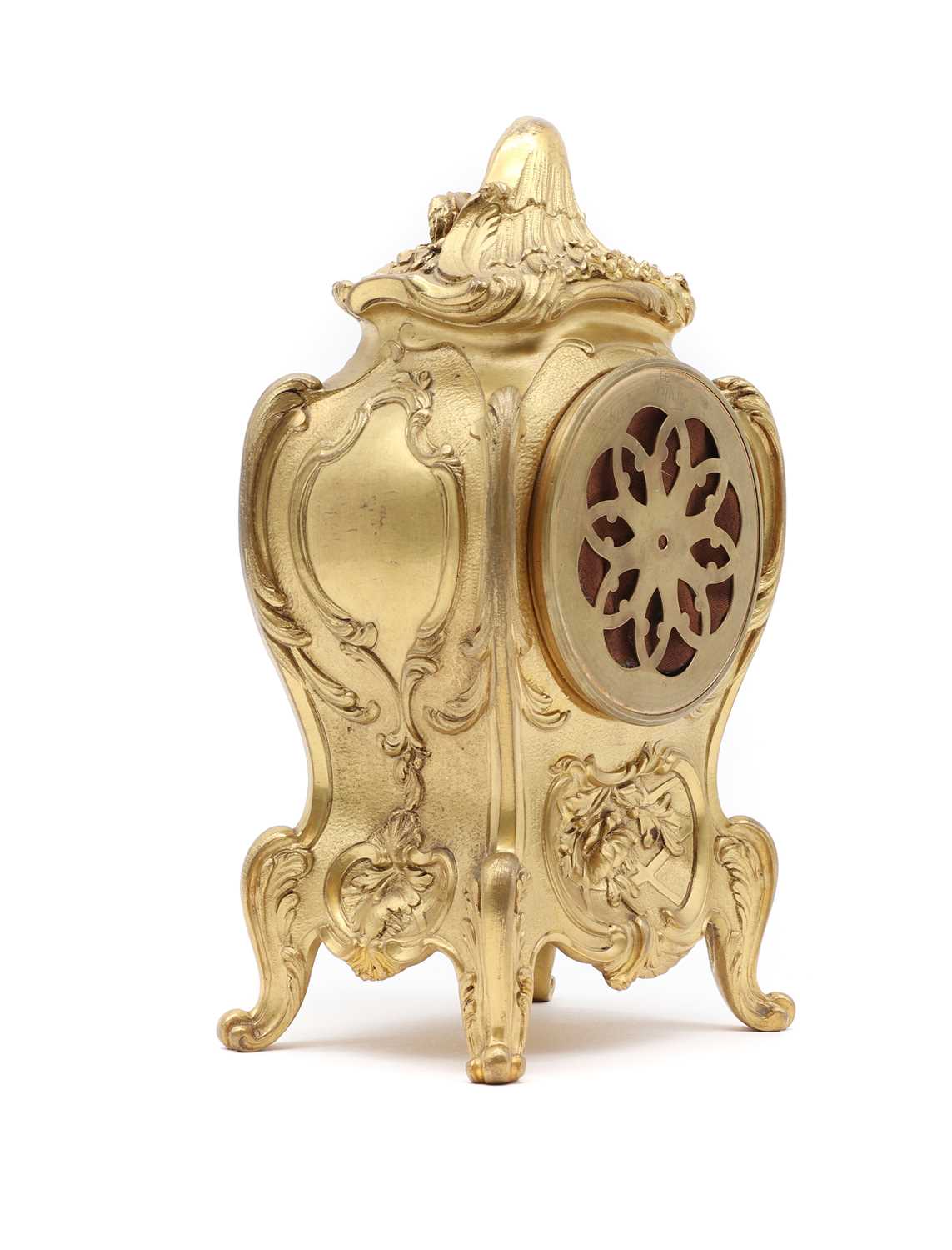 A French gilt brass mantel clock - Image 3 of 3