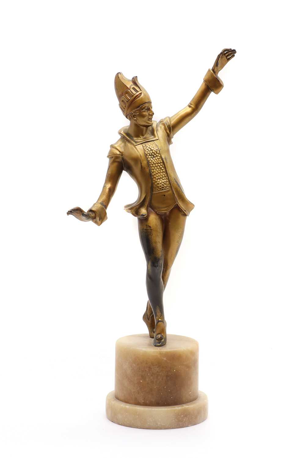 A gilt spelter figure, - Image 2 of 4