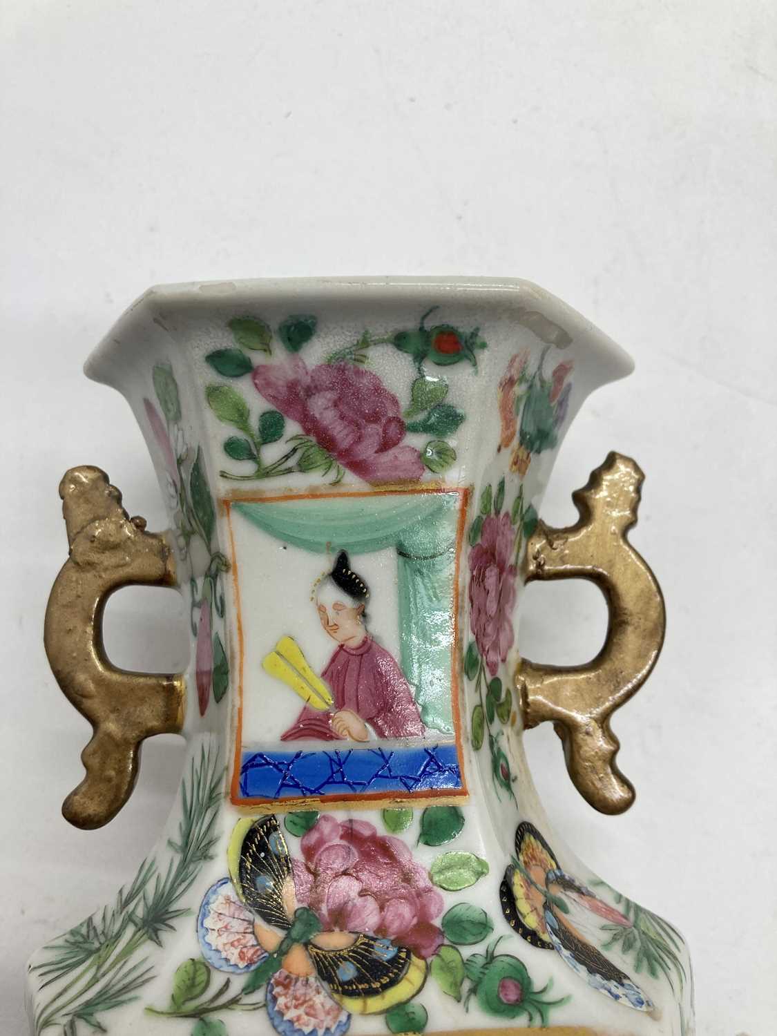 A collection of Chinese Canton famille rose porcelain vases, - Image 21 of 40