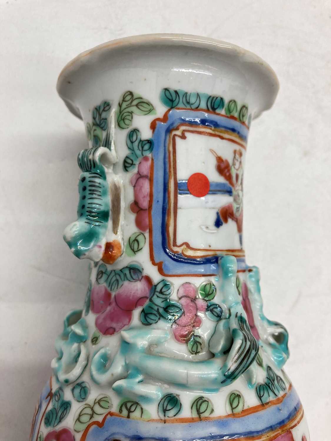 A collection of Chinese Canton famille rose porcelain vases, - Image 24 of 40