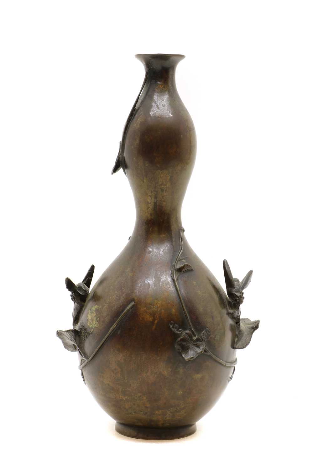 A Japanese bronze vase,