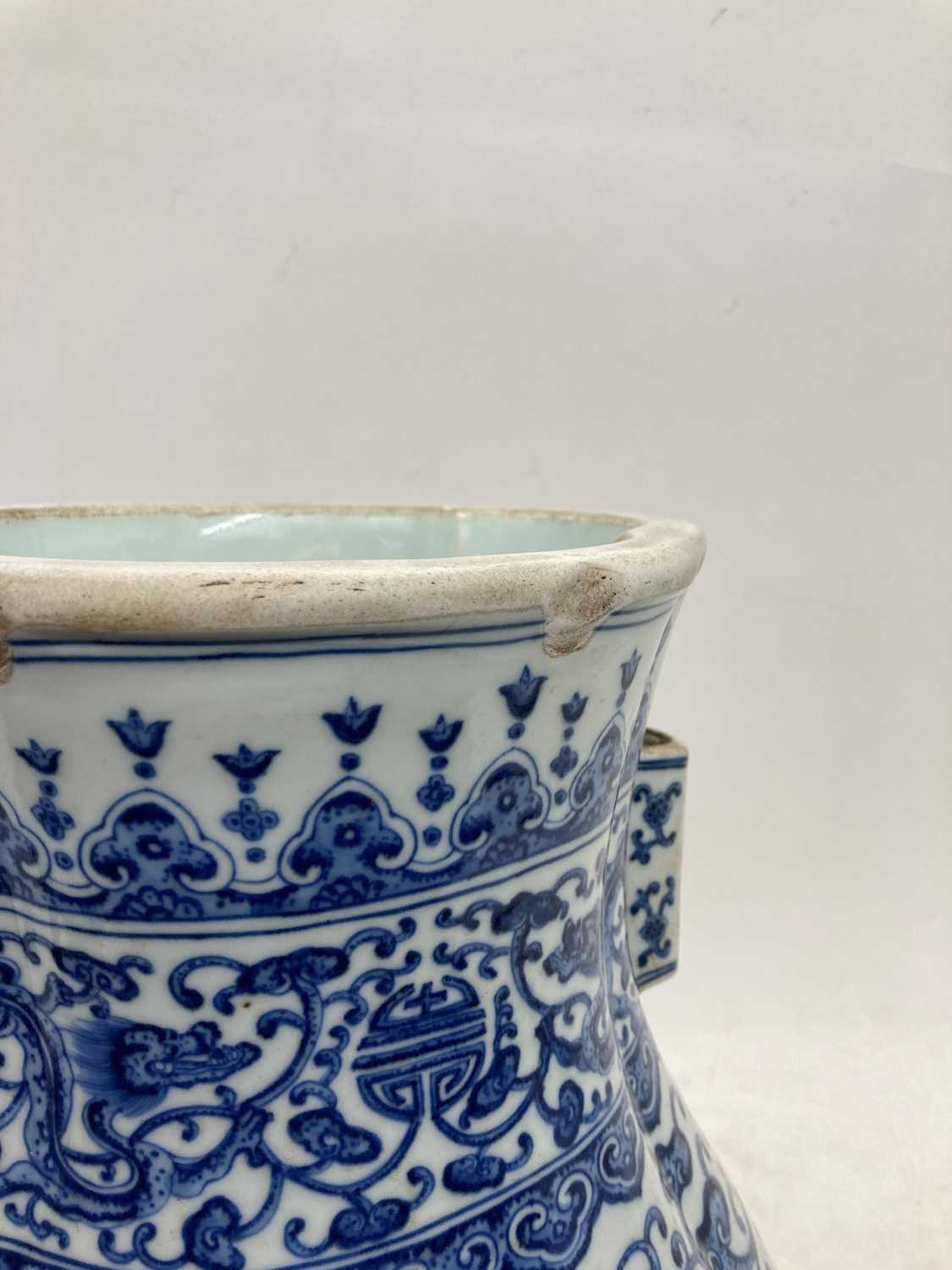 A Chinese large blue and white vase, - Image 16 of 17