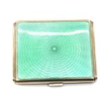 An Art Deco enamelled silver cigarette case,