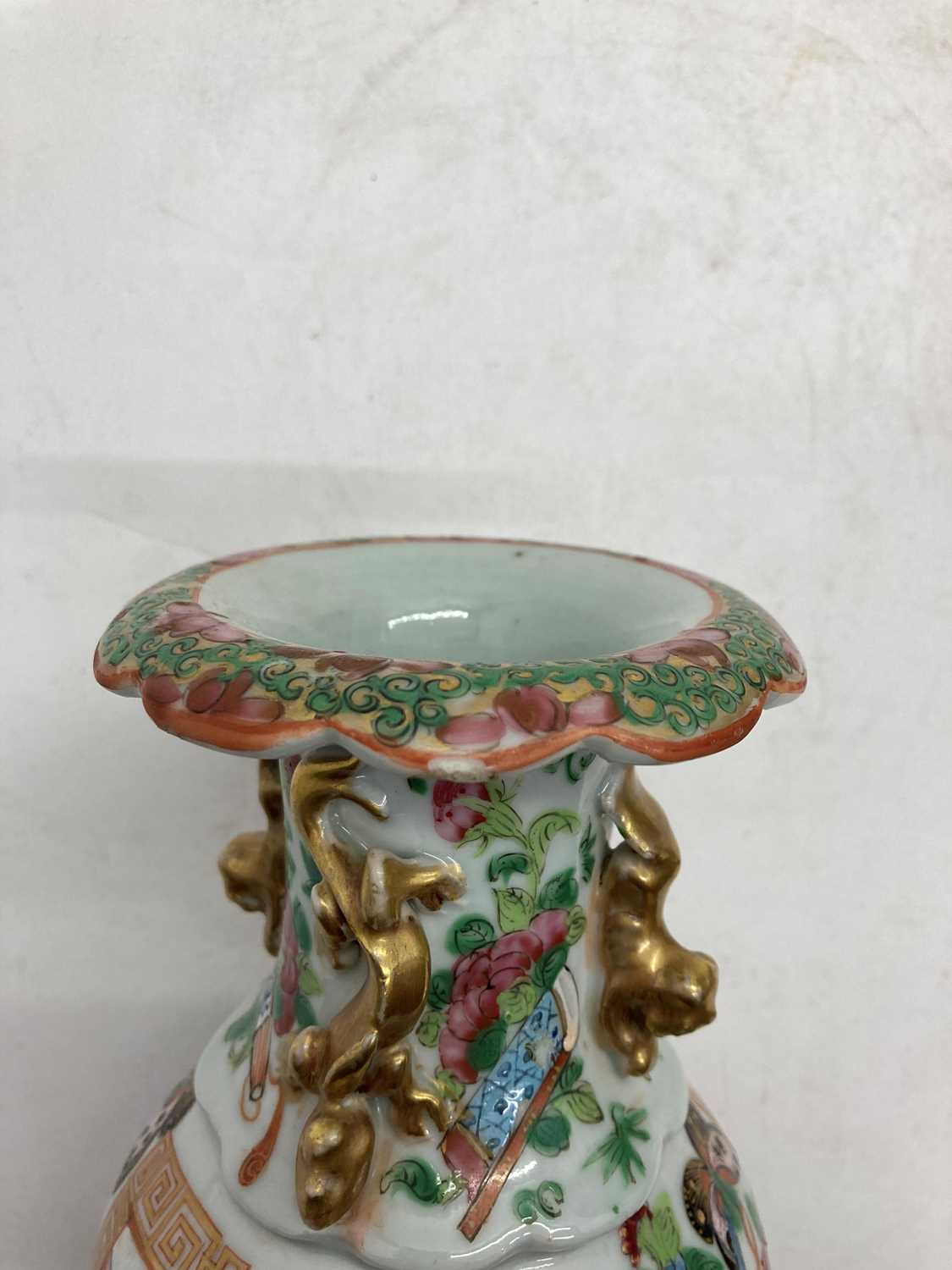 A collection of Chinese Canton famille rose porcelain vases, - Image 16 of 40