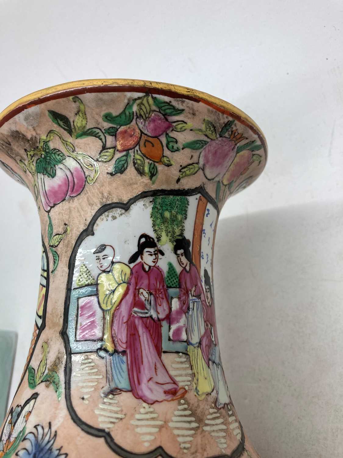 Three pairs of Chinese famille rose vases, - Image 81 of 136