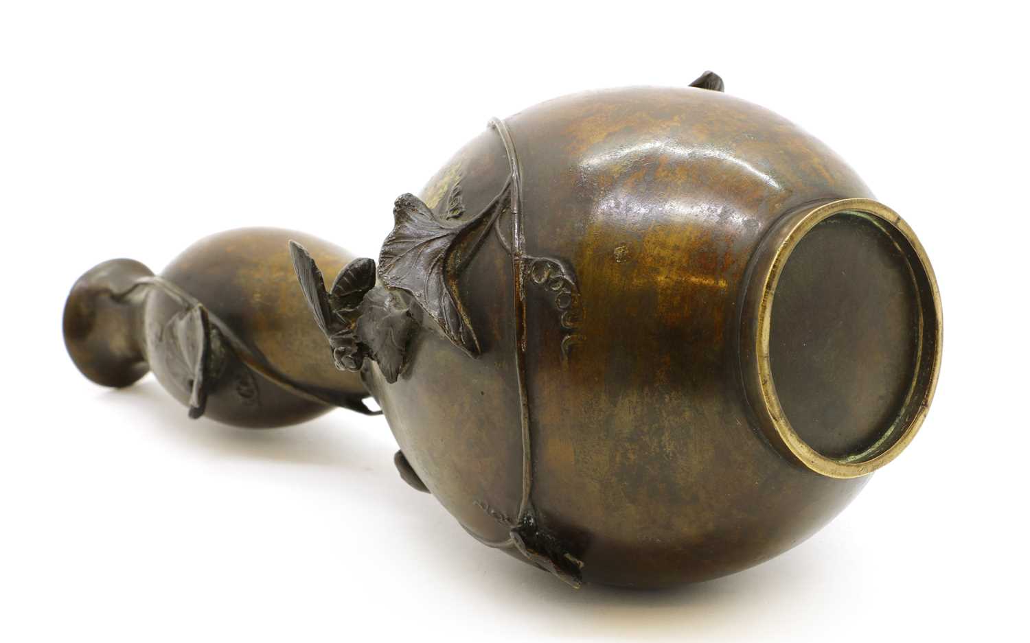 A Japanese bronze vase, - Image 4 of 23