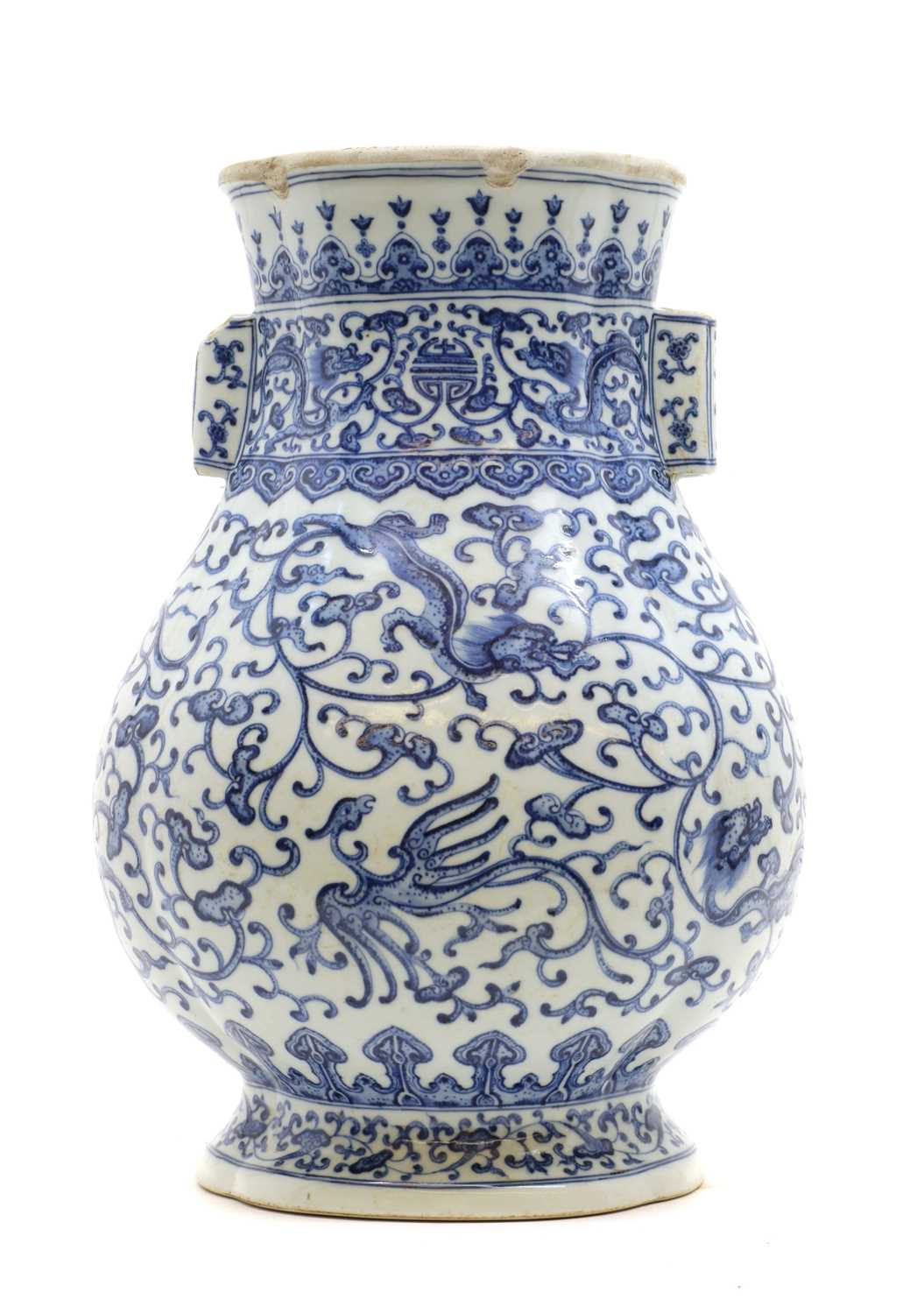 A Chinese large blue and white vase, - Image 3 of 17