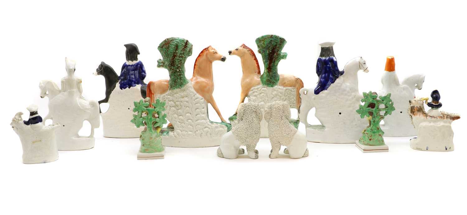 A group of Staffordshire pottery figures - Image 2 of 3