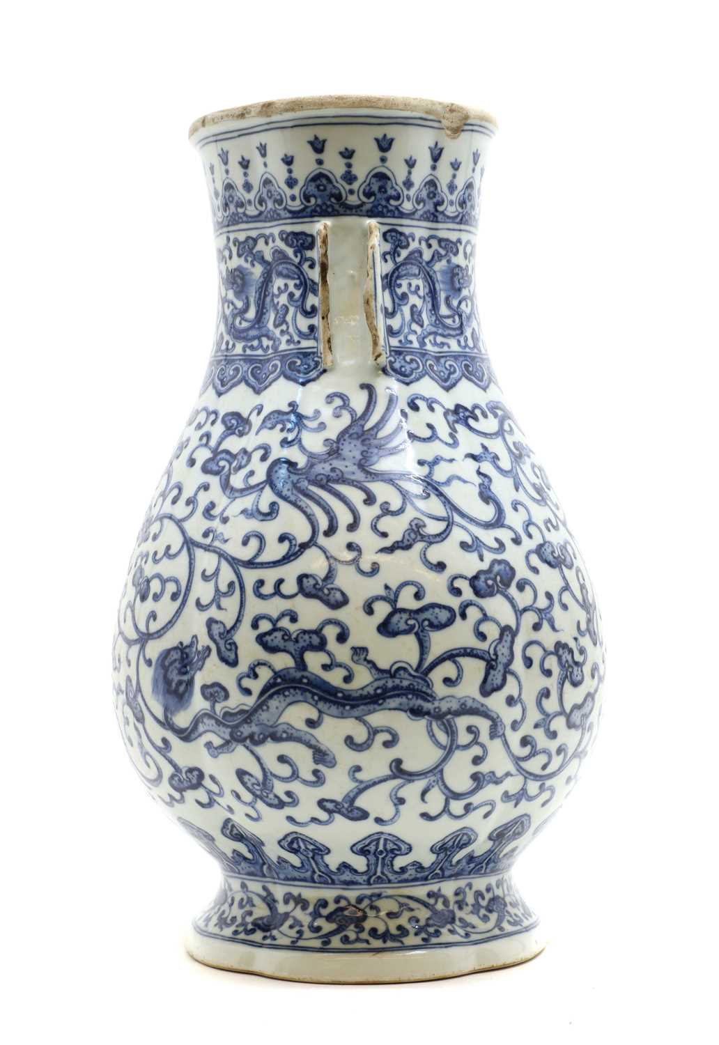A Chinese large blue and white vase, - Image 4 of 17