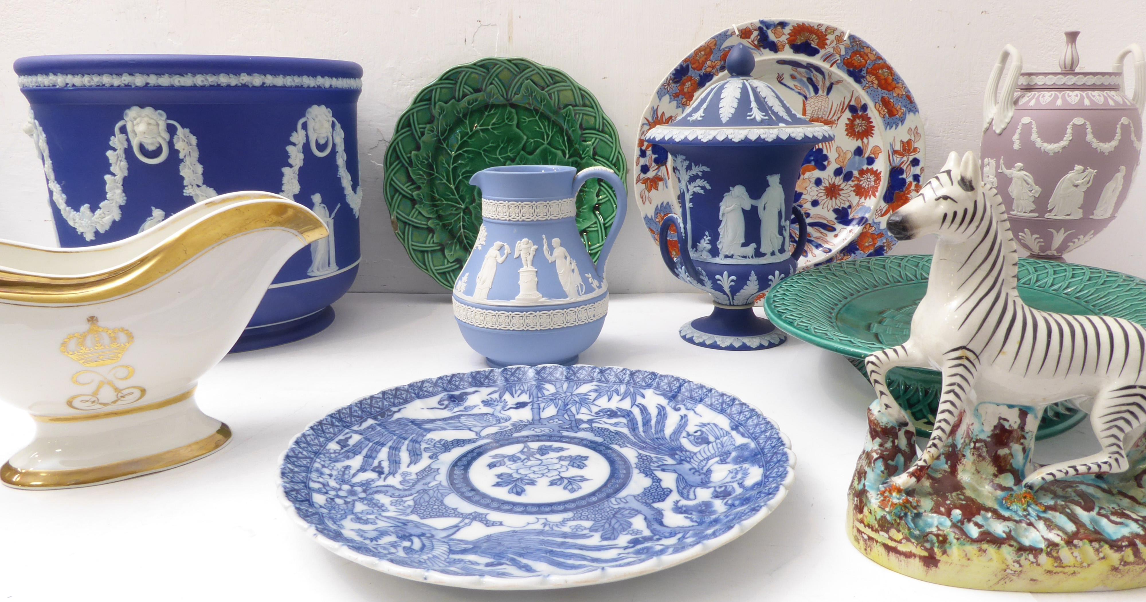 Various 19th / early 20th century Wedgwood Jasperware in typical neo-classical style with applied - Image 2 of 24