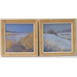 A pair of framed oil on artist's board studies: 'Highland Autumn' and companion picture 'A