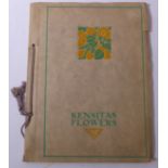 A Kensitas silk cigarette album containing 60 silk cards of various flowers