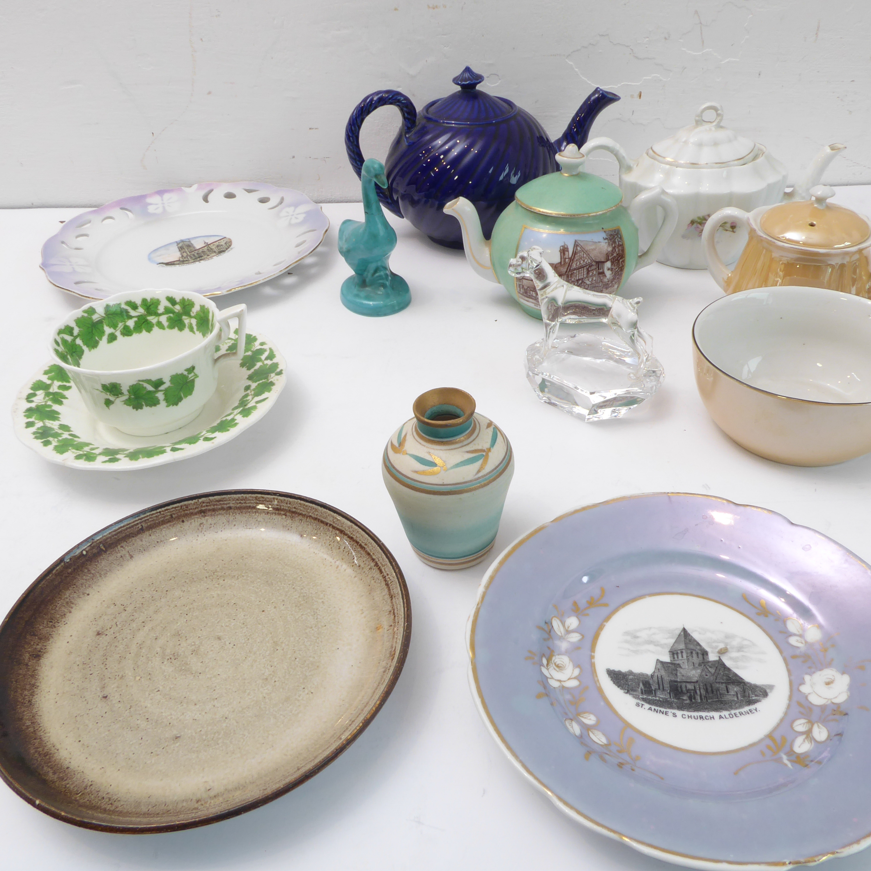 A selection of decorative ceramics and composition wares to include early 20th century commemorative - Image 2 of 6