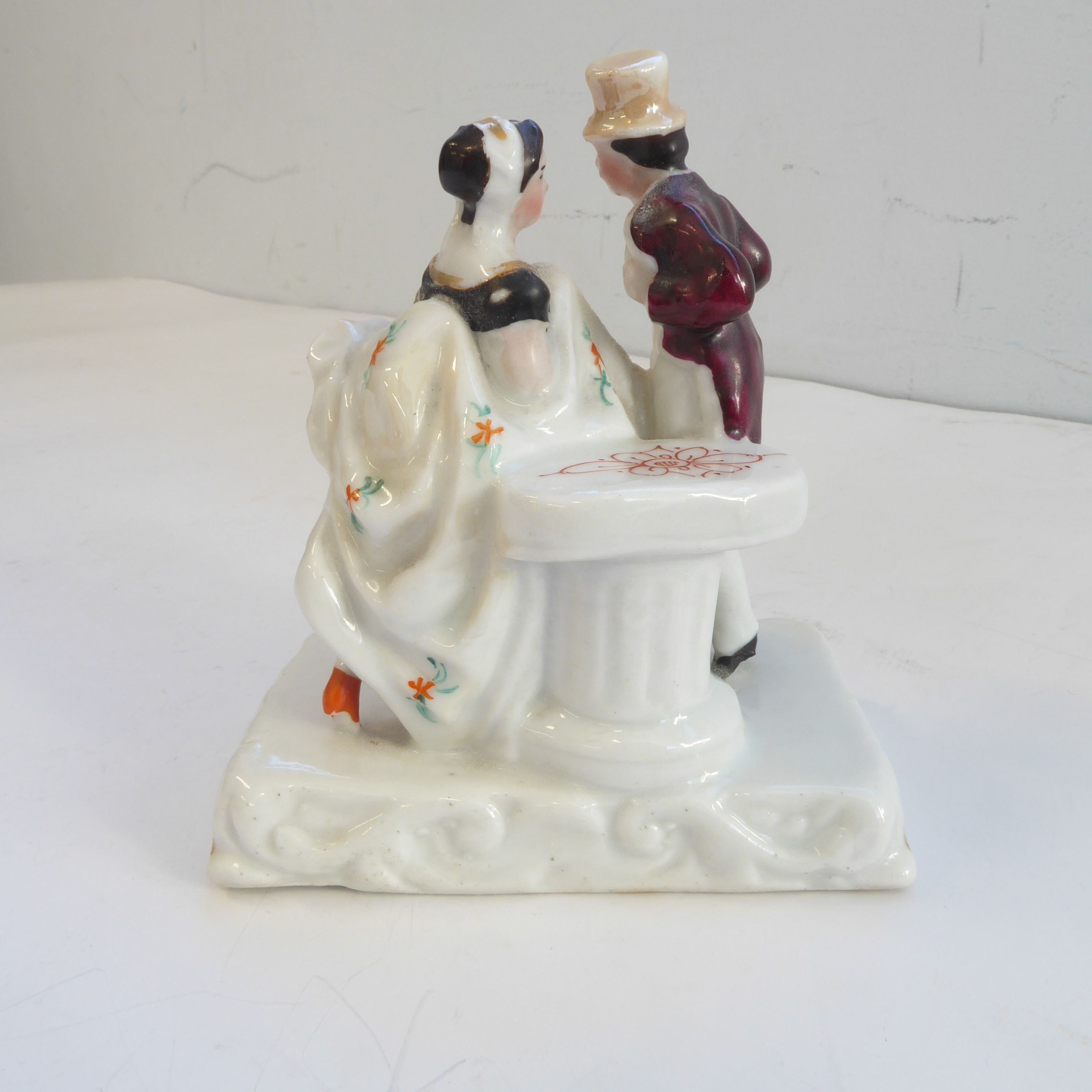 Twelve 19th century fairings to include 'The attentive maid', 'The broken hoop', 'The wedding - Image 47 of 49
