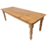 A 19th century style (possibly made up from old elements ?) pine kitchen-style table of pleasing