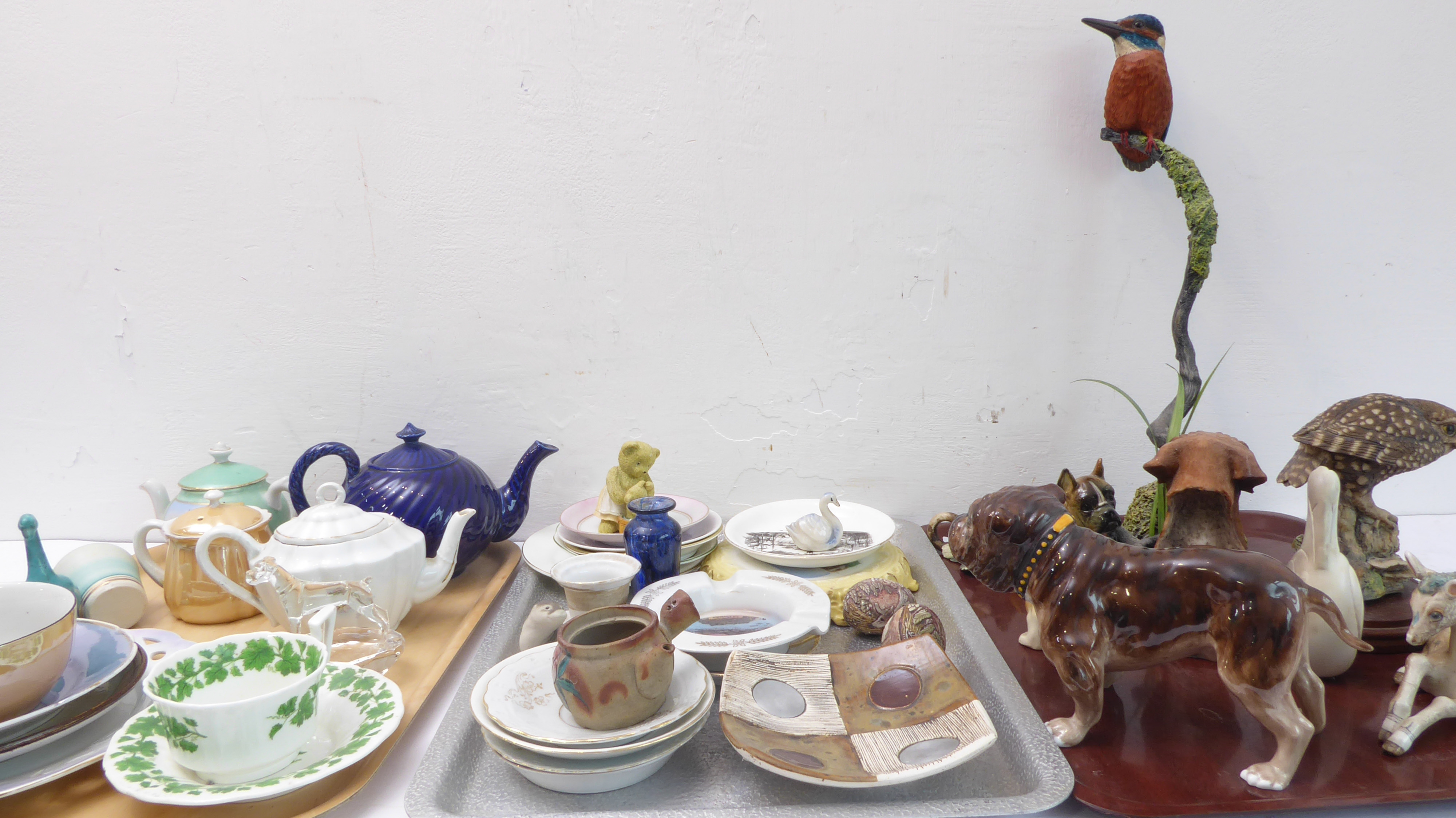 A selection of decorative ceramics and composition wares to include early 20th century commemorative