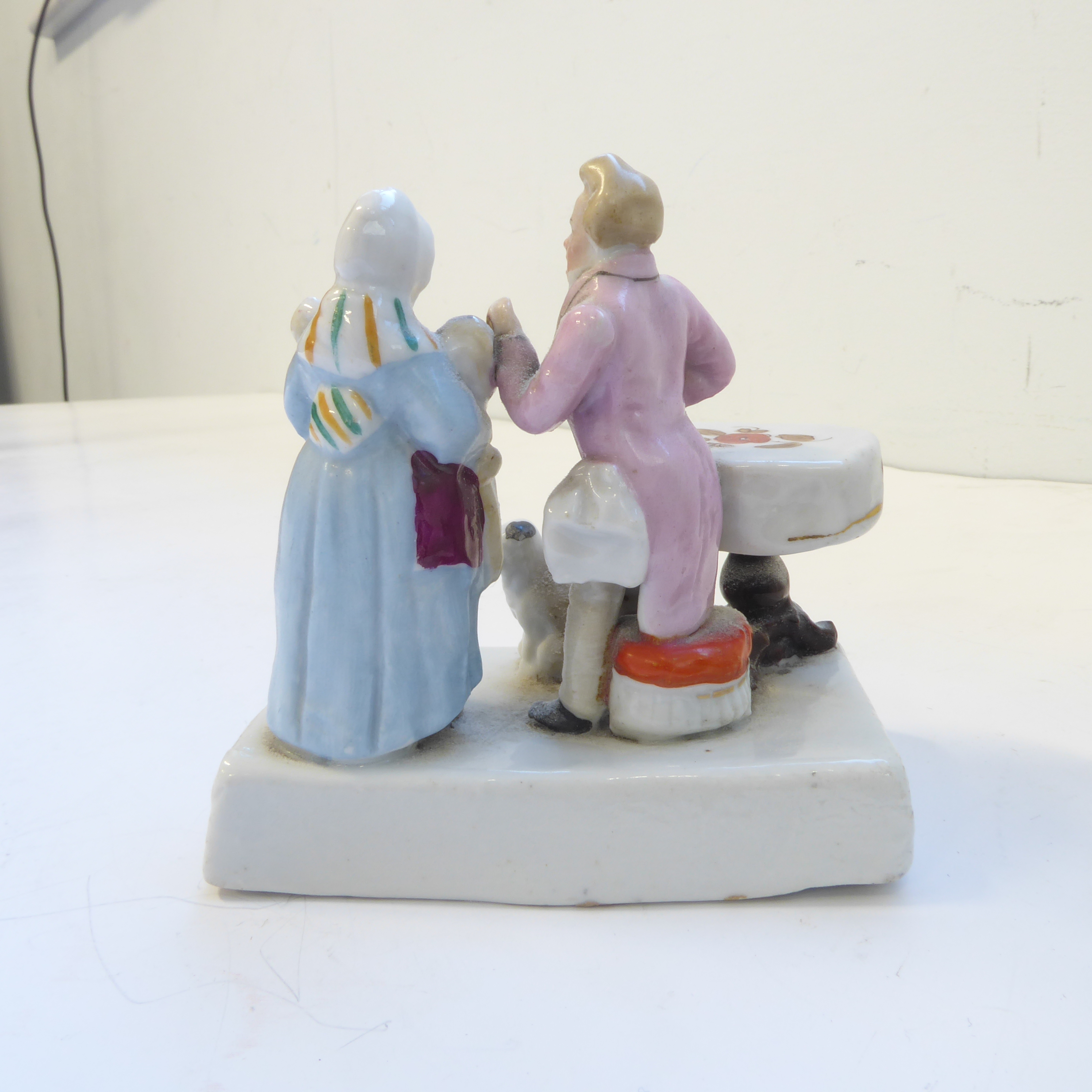 Ten 19th century porcelain fairings to include 'God Save the Queen', 'Happy Father', 'Shall we sleep - Image 33 of 48