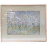 YVONNE TOCHER (20th century) – a pastel countryside study with silver birches, signed 'Tocher' lower