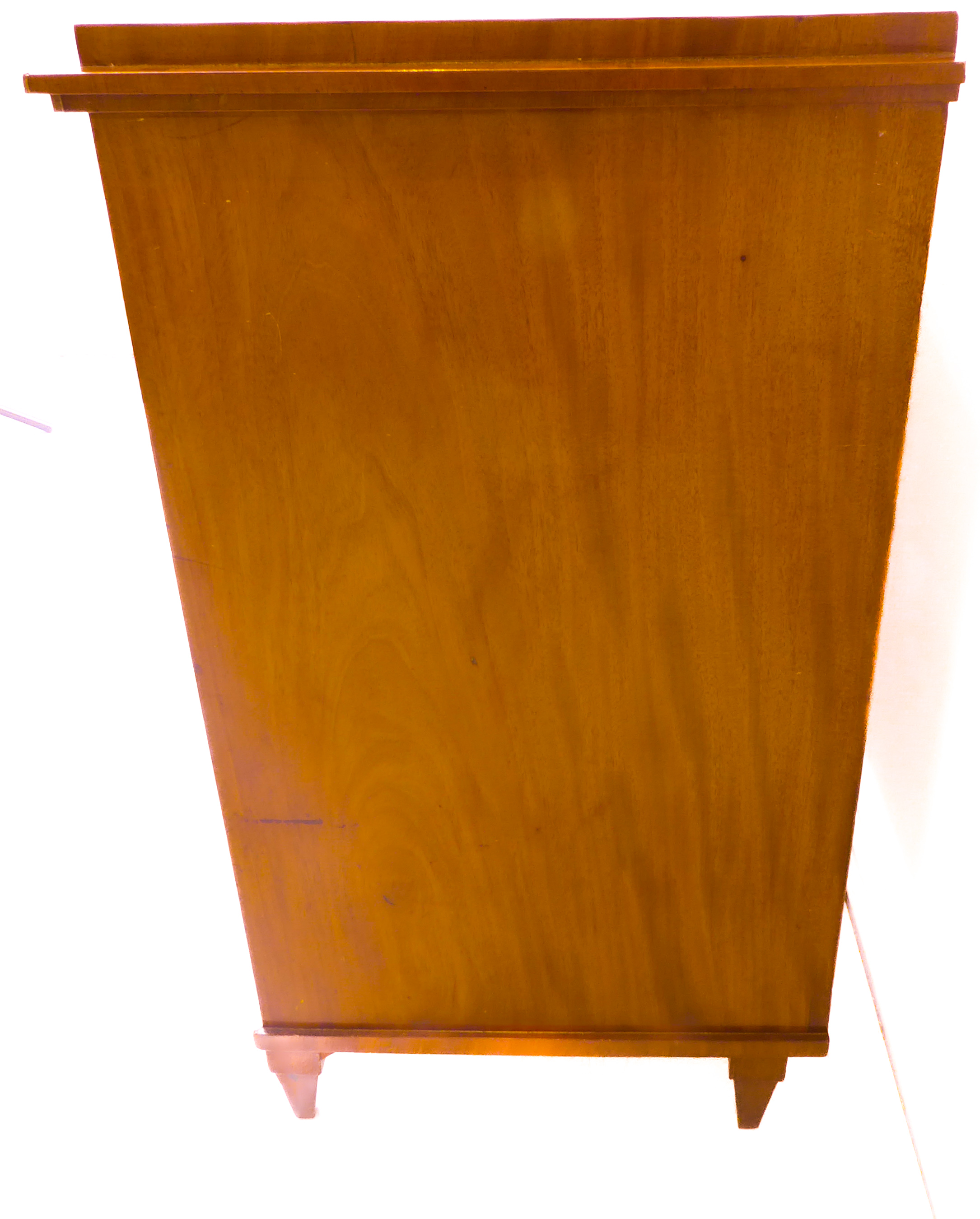 A 19th century continental mahogany secrétaire chest; the full width top drawer opening to reveal - Image 5 of 8