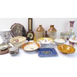 An interesting selection of ceramics, glassware, silver plate and decorative items to include