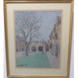 LAURENCE O'TOOLE (Contemporary Irish) - A town market square, Gloucestershire (?), signed and