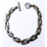 A hallmarked silver chain bracelet (18.5cm)