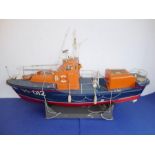 A large battery-powered bespoke model of the Waveney class of RNLI lifeboat; hand-painted and