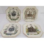 Wallis Gimson & Co (Portrait Series), a set of four late 19th century transfer-decorated and hand-