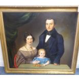 19th century Continental School, possibly Scandinavian - Family portrait group with gentleman