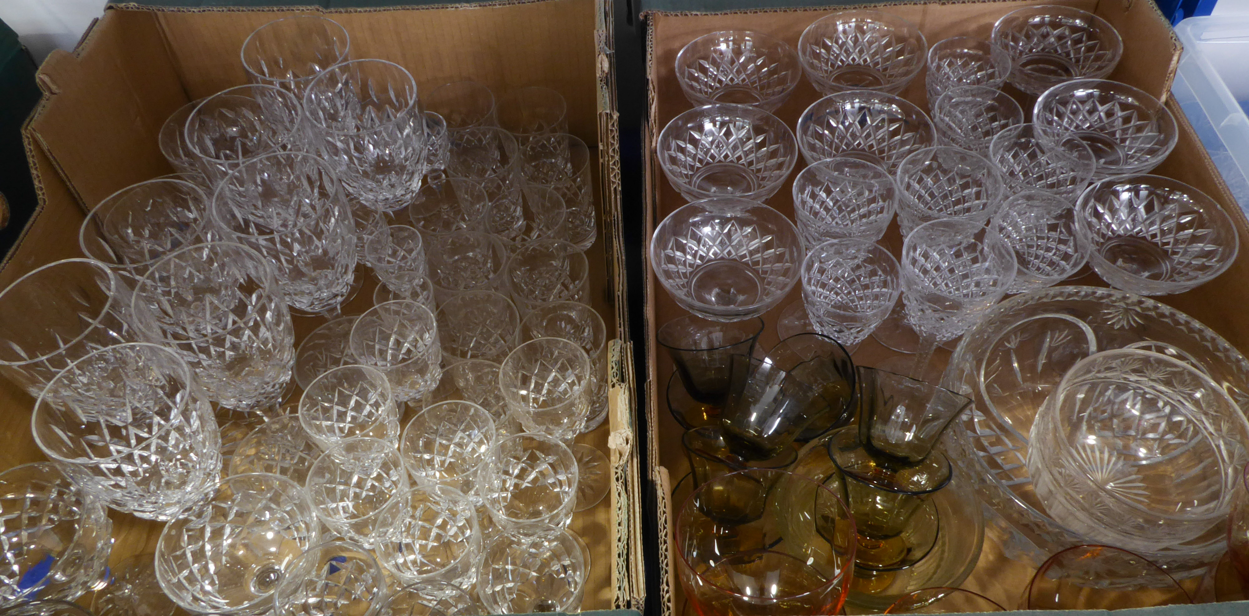 A good and large selection of mostly cut-glass drinking glasses to include various sets of  wines, - Image 2 of 3