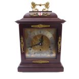 A fine and modern mahogany-cased limited edition (14 of 80) eight-day bracket clock; the handle