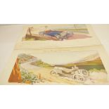 After E. MONTANT - Grand Prix de L'ACF, unframed facsimile of the 1916 lithograph, 17½ in x 34¾