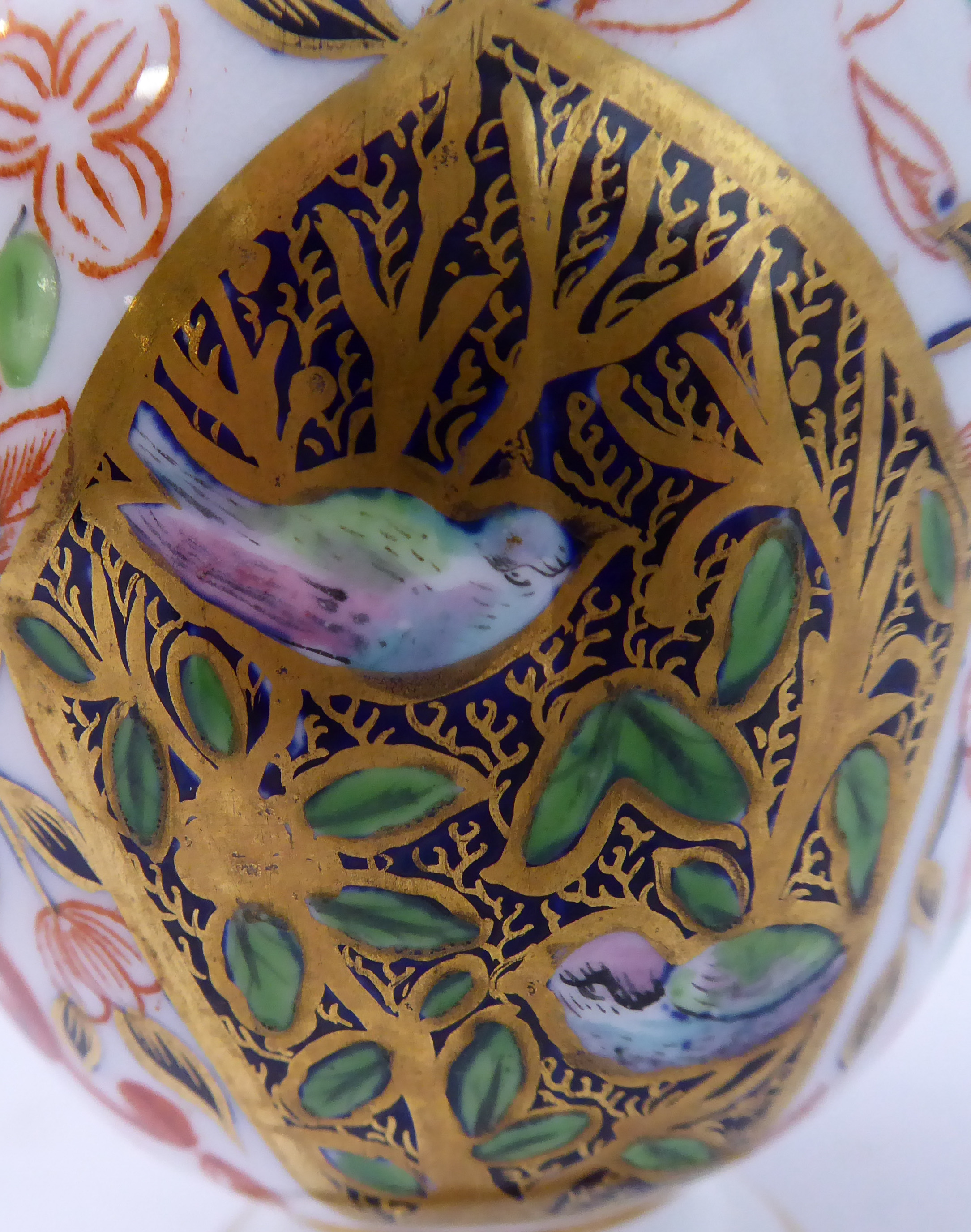 A small 19th century Crown Derby porcelain vase-and-cover decorated in the Imari pattern (13cm - Image 6 of 11