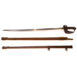 A good 1857 Pattern (Royal Engineers) officer's sword with service and dress scabbards (The