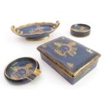 Four pieces of early 20th century Art Deco period Carltonware: a rectangular trinket box and
