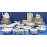 A Staffordshire fine bone china dinner / breakfast set comprising 36 plates (9 x 26cm, 11 x 22cm,