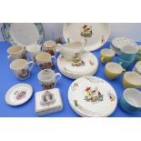 A selection to include Alfred Meakin 'Brixham' ware - 10 plates (6 x 22cm, 4 x 20cm), 1 oval dish (