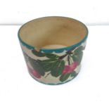 An early 20th century Wemyss Ware circular pottery pot - hand-decorated with cherries suspended from