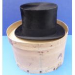 A Hilhouse & Co top hat (size approx.  6 7/8) (good overall condition, but some wear to the rim of