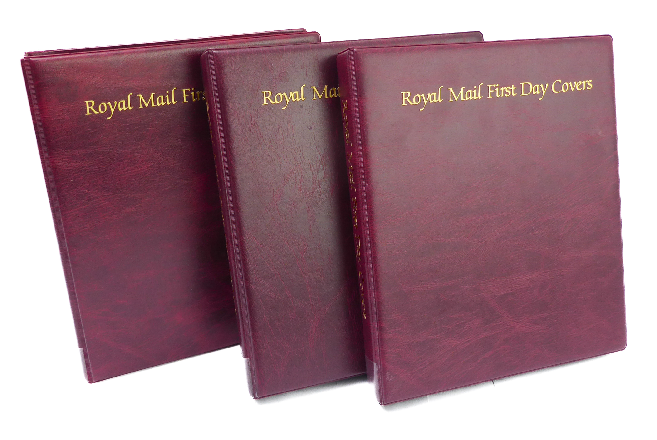 A well-presented set of three Royal Mint First Day Cover albums containing 147 covers (68, 60 and