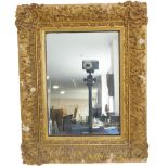 A 19th century ornate gilded picture frame (now as a mirror) (frame size 53cm x 41.5cm)
