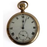 A gold-plated,15-jewel pocket watch