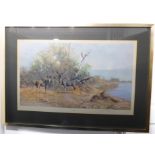 DAVID SHEPHERD, a colour print 'Greater Kudu', signed lower right in pencil in the margin by the