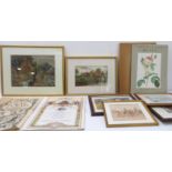 Six decorative pictures and prints to include watercolours and limited editions, a copy of Pierre-