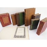 An interesting selection of eight mostly 19th century leather bindings to include critical and