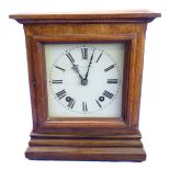 A late 19th century mahogany-cased eight-day mantle clock by Camerer, Kuss & Co., gilded movement