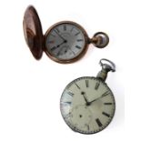 A silver-cased gentleman's pocket watch with an ornate movement signed Lister Newcastle upon Tyne