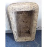 A rectangular stoneware trough (approx. 70cm wide x 37cm deep x 21.5cm high)
