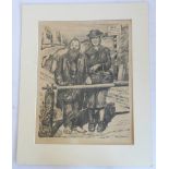 After HANS BALUSCHEK - 'Halt!', original lithograph, signed, inscribed and dated 1923 in the margin,