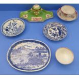 Assorted ceramics (mostly Chinese) to include 18th century tea bowls and saucers, 19th century